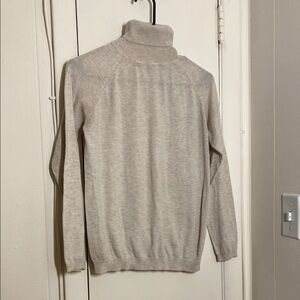 Mango Light Gray Turtleneck Sweater